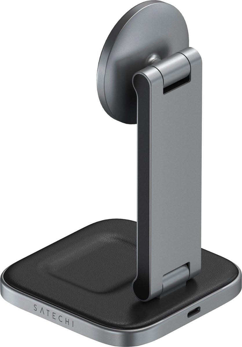 Satechi | 2-In-1 Foldable Qi2 Wireless Charging Stand - Space Grey |  STQ21FM