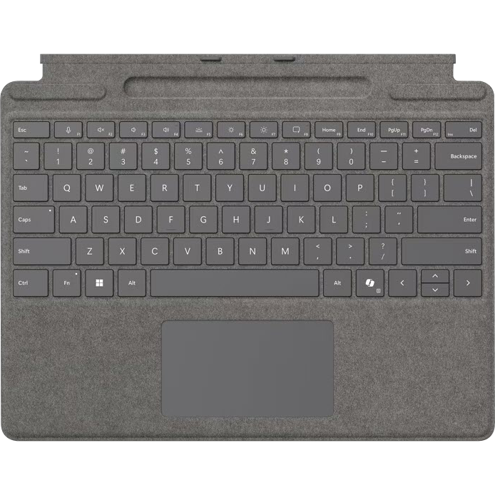 Microsoft | Surface Pro Signature Keyboard with Pen Storage English Commercial - Platinum | 8XB-00186