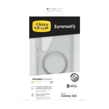 OtterBox | Symmetry Clear w/Magnets Case Samsung Galaxy S26 - Stardust Clear | 77-000072