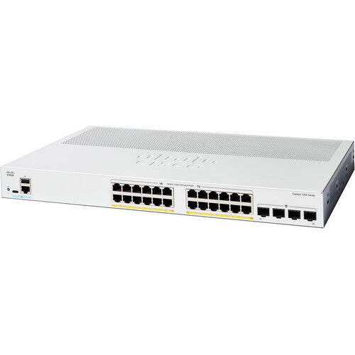 Cisco | Catalyst 1200 Series Switches C1200-24P-4G Rack Mountable Wired  | C1200-24P-4G
