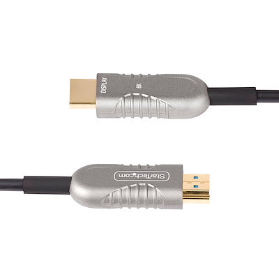 StarTech | HDMI 2.1 Hybrid Active Optical Cable (AOC), CMP, Plenum Rated, 8K Ultra High Speed HDMI Fiber Optic Cable 100ft (30.4m) |