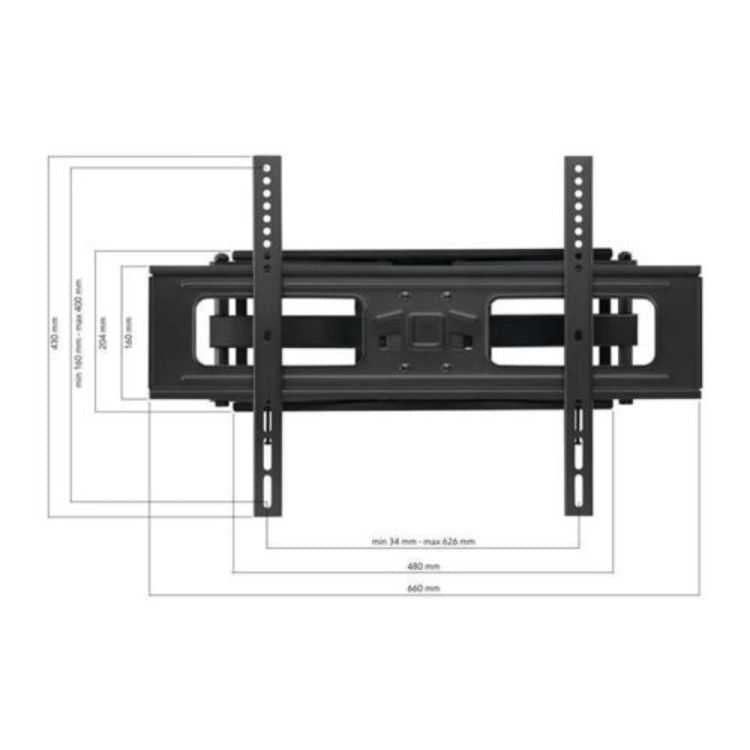 One For All | Full-motion TV Wall Mount 90" Max Screen Size - Black | WM4661