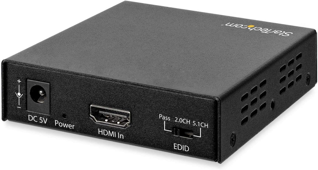 StarTech | 4K HDMI 60Hz Audio De-embedder HDR Toslink Optical Audio Dual RCA Audio HDMI Audio - Black | HD202A
