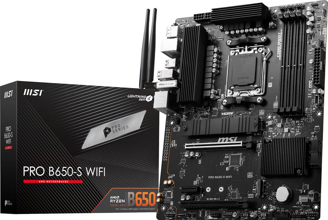 MSI | Motherboard PRO B650-S WIFI B650 AM5 Max128GB DDR5 ATX Retail | B650SWIFI