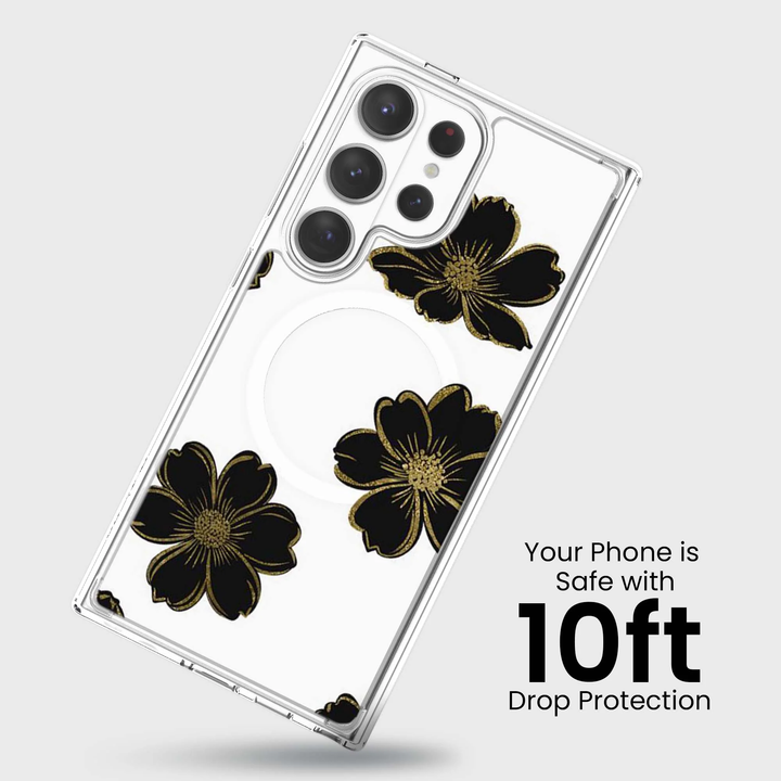Caseco | Case for Samsung S26 Ultra -  Black Flower | ED24F4-BF