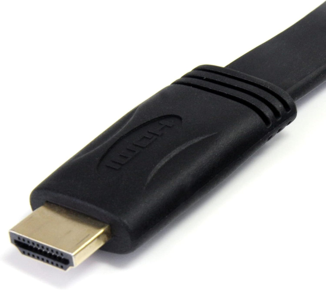 StarTech | Flat High Speed HDMI Cable with Ethernet 15ft / 4.6m - Black | HDMIMM15FL