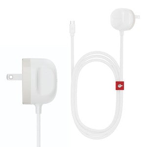 Twelve South | Power Cord Wall Adapter with Built-In Cable 10FT- White/Dune | TS-2549