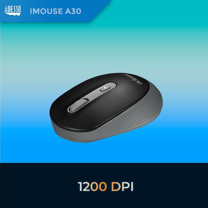 Adesso | iMouse A30 Wireless Mouse with AI Copilot Button - Black | IMOUSE A30B
