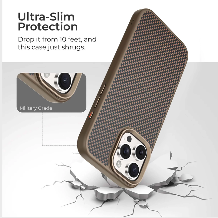 Caseco | Aramid Fiber Weave Pattern iPhone 16 Pro Max - Brown | C28D2-55