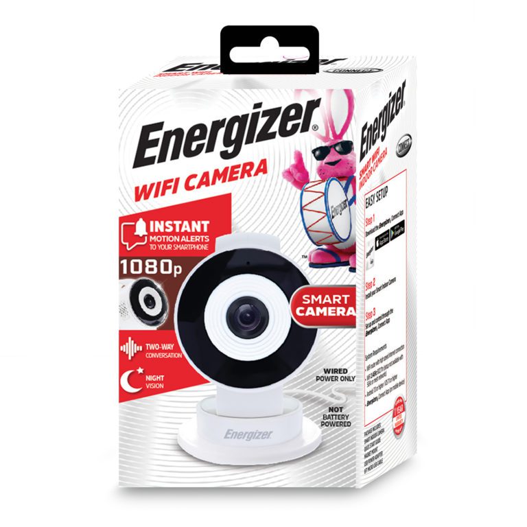 Energizer | Indoor Camera - Smart Wi-Fi 1080P - White | EIX12003WHT
