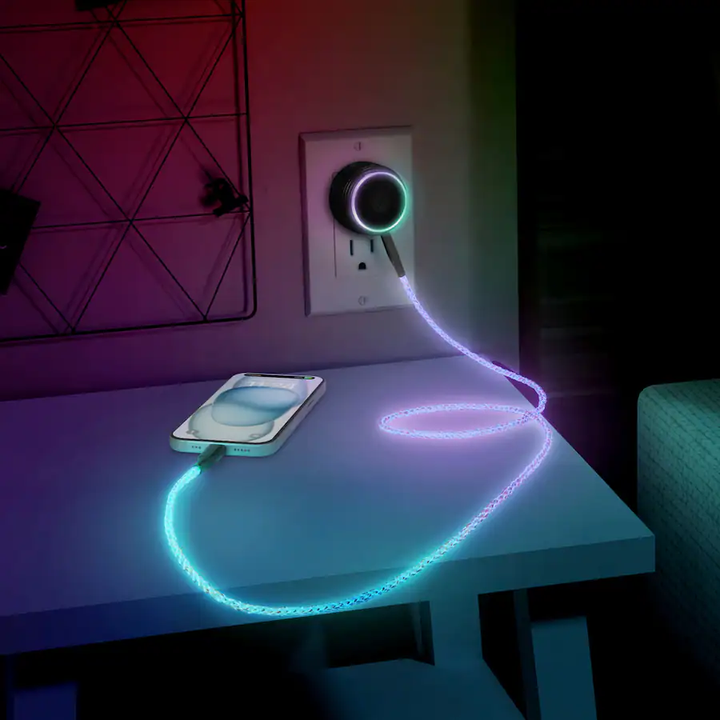 Helix | Lucid Charge LED Lightning to USB-C Cable - Multi-Color | ETHCLTLED