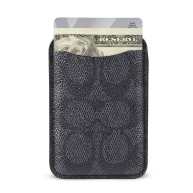 Coach | Universal Signature C Magnetic Cardholder - Charcoal | 15-14209