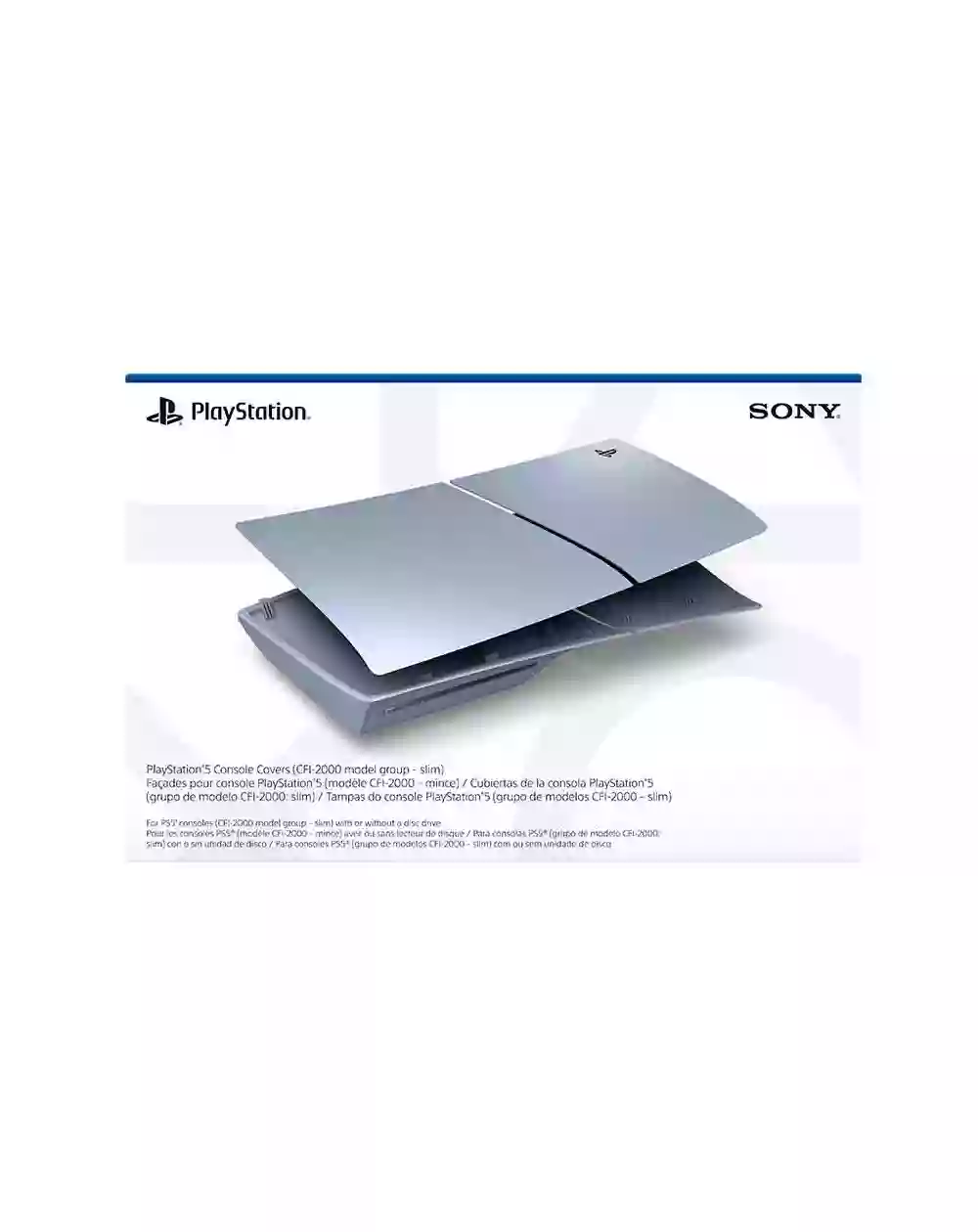 Sony | PlayStation PS5 Slim - Standard Ed. Console Cover - Sterling Silver | 1000040154