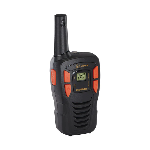 Cobra | 16-Mile Range Two-Way Radio Walkie Talkies 2 Pack - Black/Orange  | ACXT145-3-DI