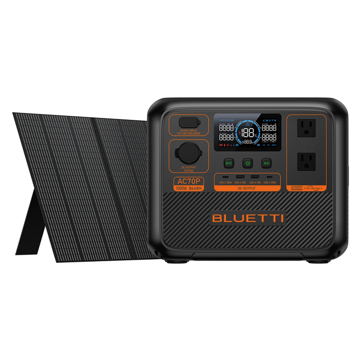 Bluetti | AC70P Portable Power Station 1000W 864Wh - Black | AC70P