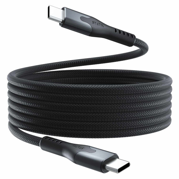 Blu Element | SelfCoil Magnetic Cable USB-C to USB-C 6ft 100W - Black | BEMGC2C6FTB