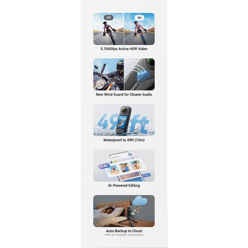 Insta360 | X5 Essentials Action Camera Bundle | CINSAAHA_X504