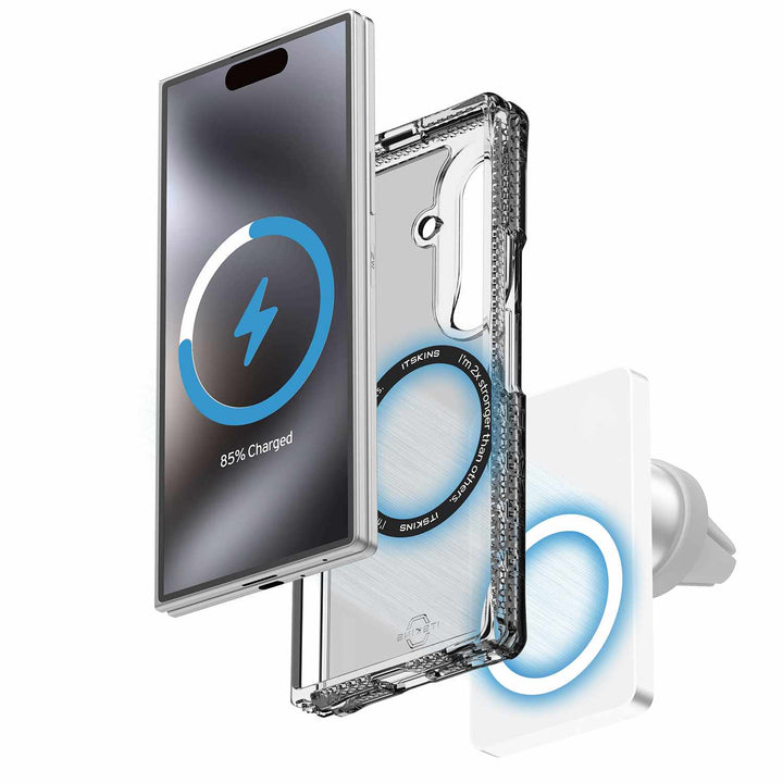 ITSKINS | Hybrid_R Hinge w/Magnets Case for Samsung Galaxy Z Fold 8 Ultra - Clear Smoke | SGQ8HIMCLSMOK