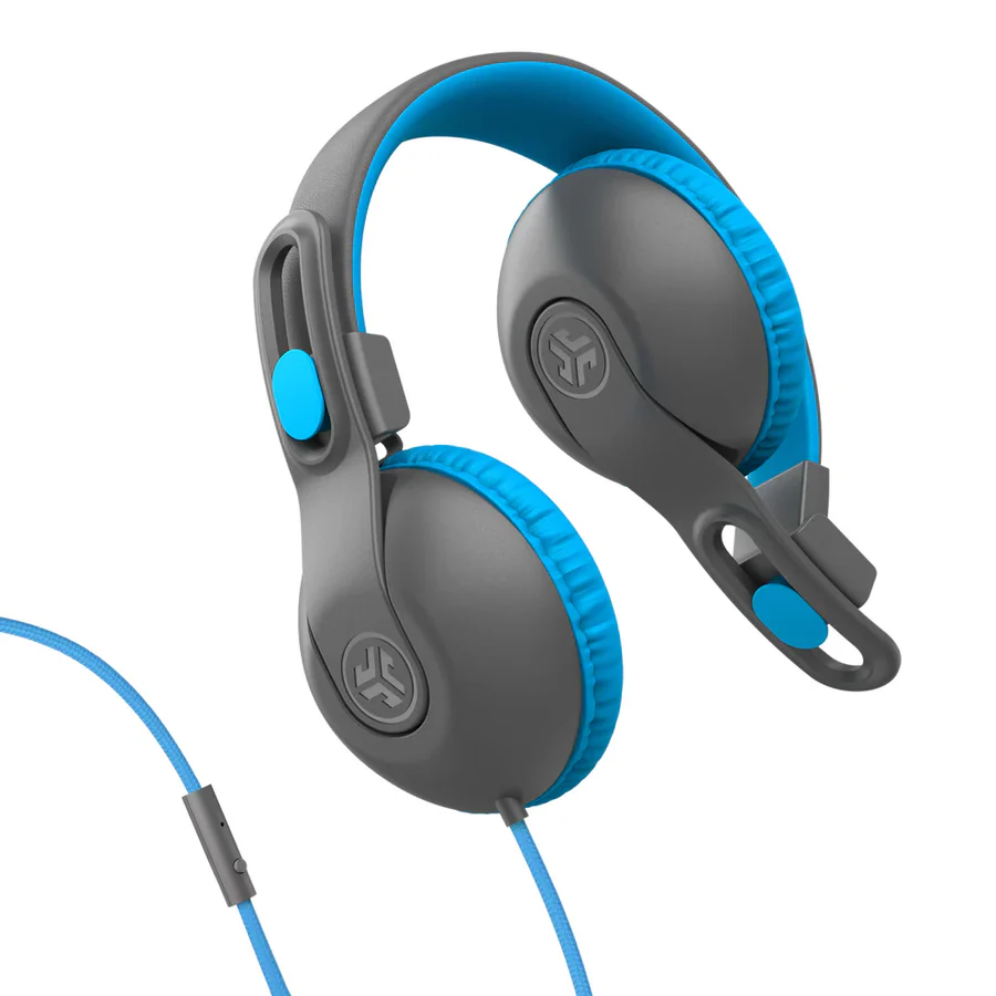 JLAB | JBuddies Studio 2 Wired Headphones- Blue /Gray | IFCHKSTU2RGRYBLU122