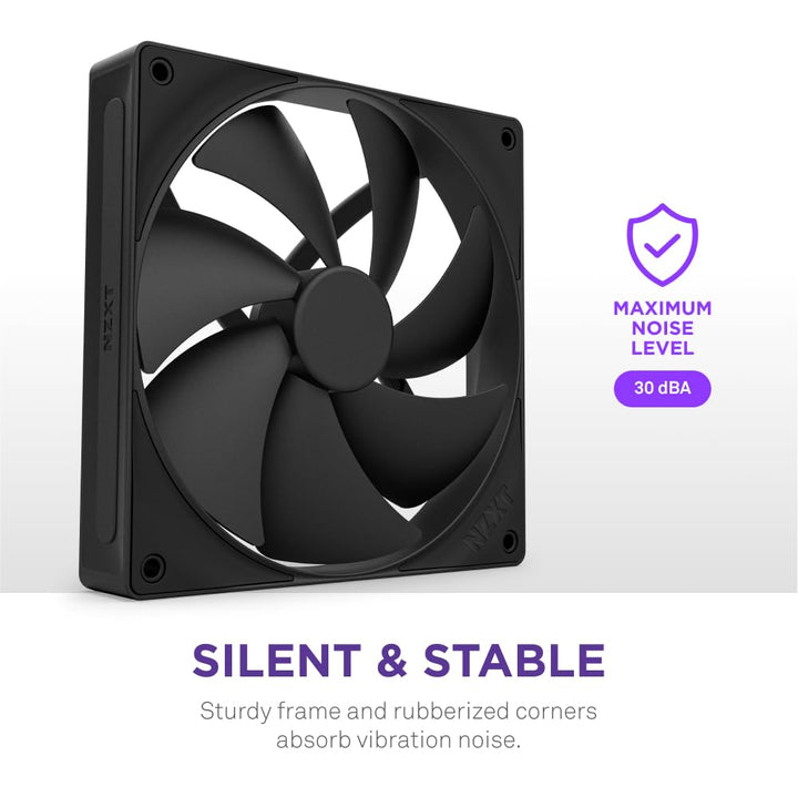 NZXT | Fan  Static Pressure Fans Single Pack 120mm - Black | RF-P12SF-B2