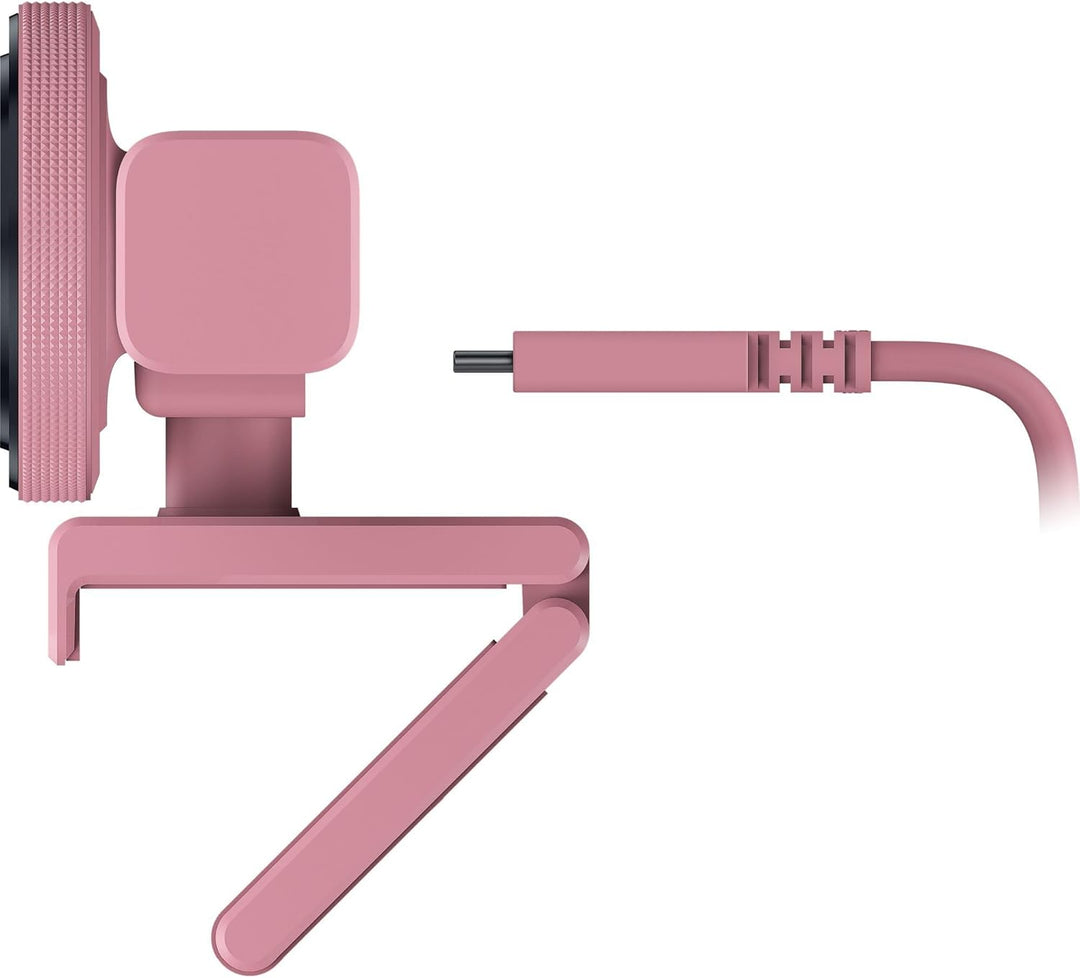 Razer | Kiyo V2 Streaming Webcam: 4K 30 FPS, 1080p 60 FPS AI Powered Auto-Framing Built-in Microphone - Pink | RZ19-05370300-R3U1