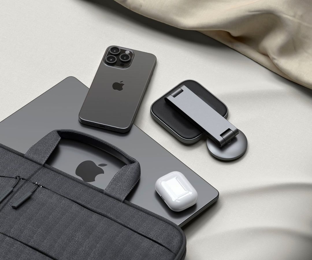 Satechi | 2-In-1 Foldable Qi2 Wireless Charging Stand - Space Grey |  STQ21FM