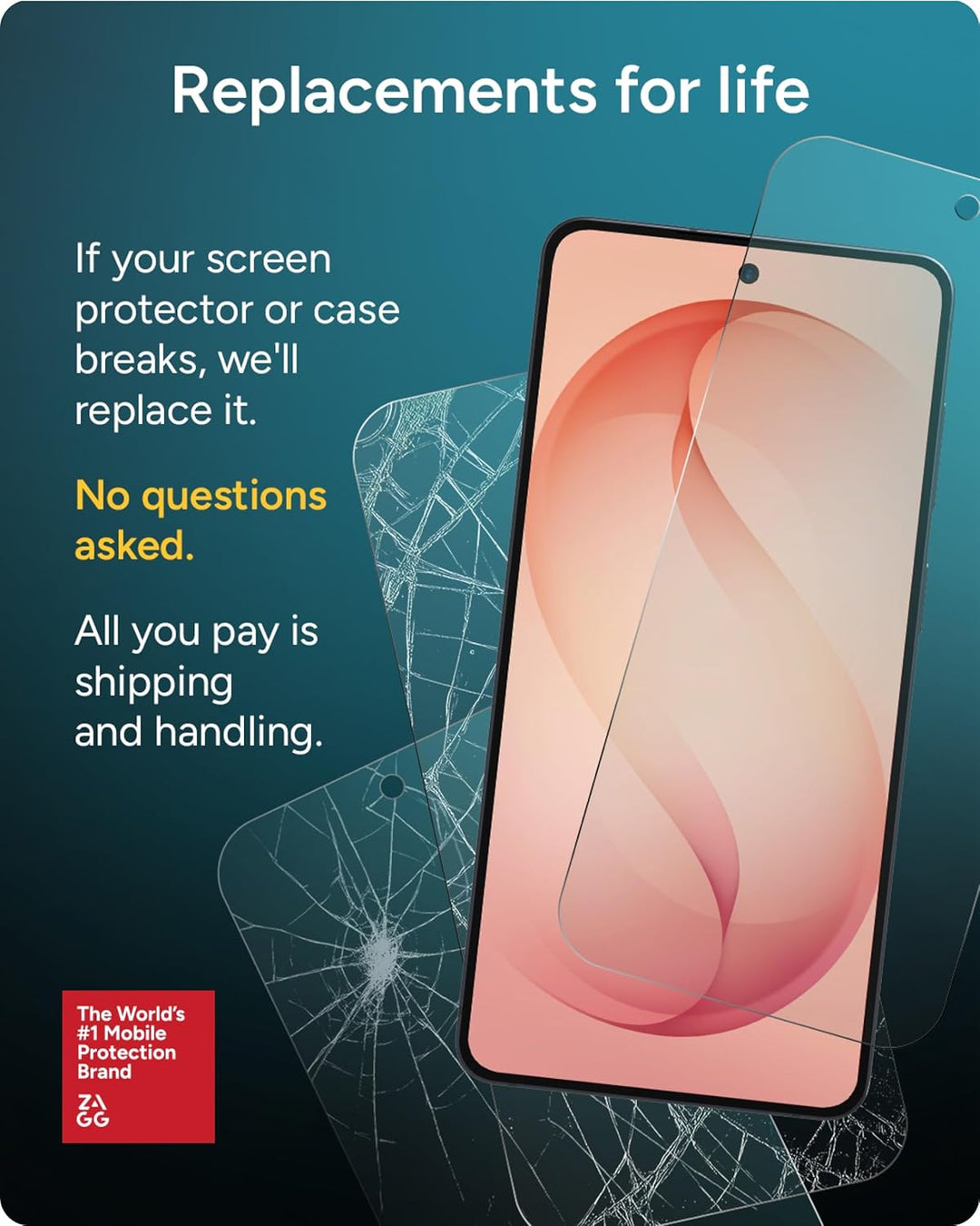 ZAGG | InvisibleShield Glass XTR5 Screen Protector for Samsung Galaxy S26 | 200121085