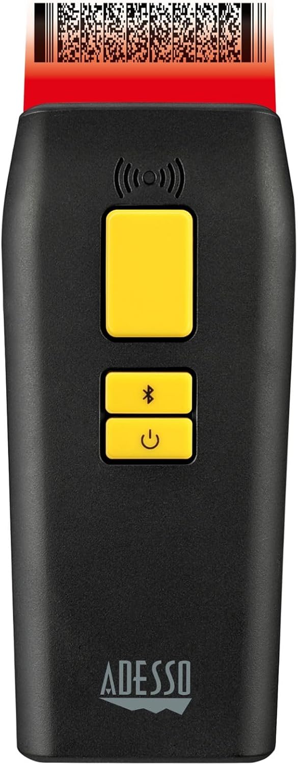 Adesso | NuScan 3500TB Bluetooth Antimicrobial Waterproof 2D Barcode Scanner | NUSCAN 3500TB
