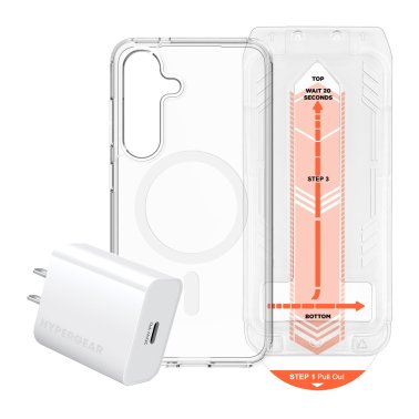 HyperGear | Accessory Bundle Hub Glass Case w/ Magsafe 20W Samsung Galaxy S25+ | 15-14032