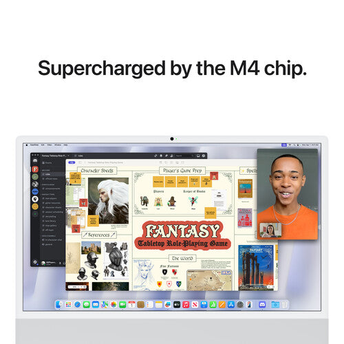 Apple | iMac 24" with Retina 4.5K display: Apple M4 chip with 8‑core CPU and 8‑core GPU, 16GB, 256GB SSD - Silver | MWUC3LL/A