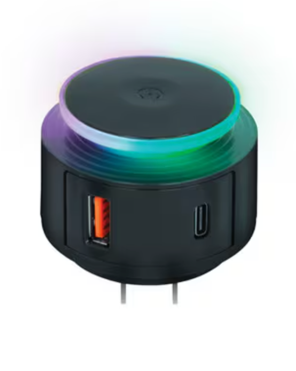 Helix | Lucid Charge LED Wall Charger Multi-Color - Black | 101-1618