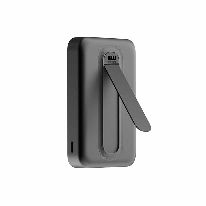 Blu Element | Qi2 Wireless Power Bank with Kickstand 10K - Black | BEPBQi210KBK