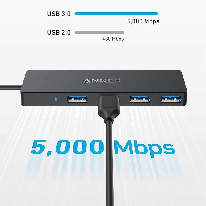 Anker | 4-Port USB-C Hub - Black | A83090115
