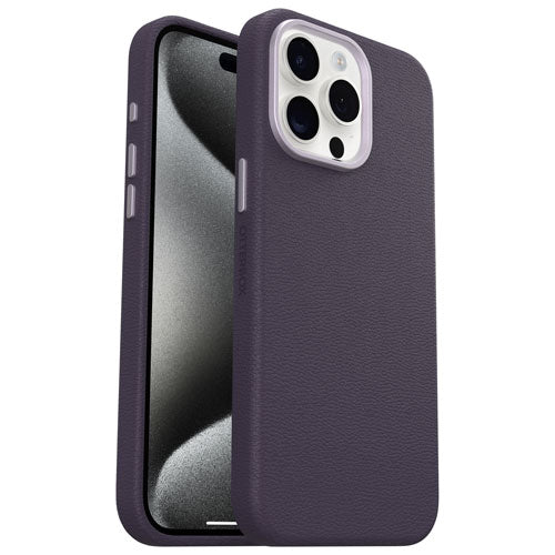 Otterbox | Symmetry Cactus Leather w/MagSafe case iPhone 15 Pro - Purple (Plum Luxe) | 15-12619