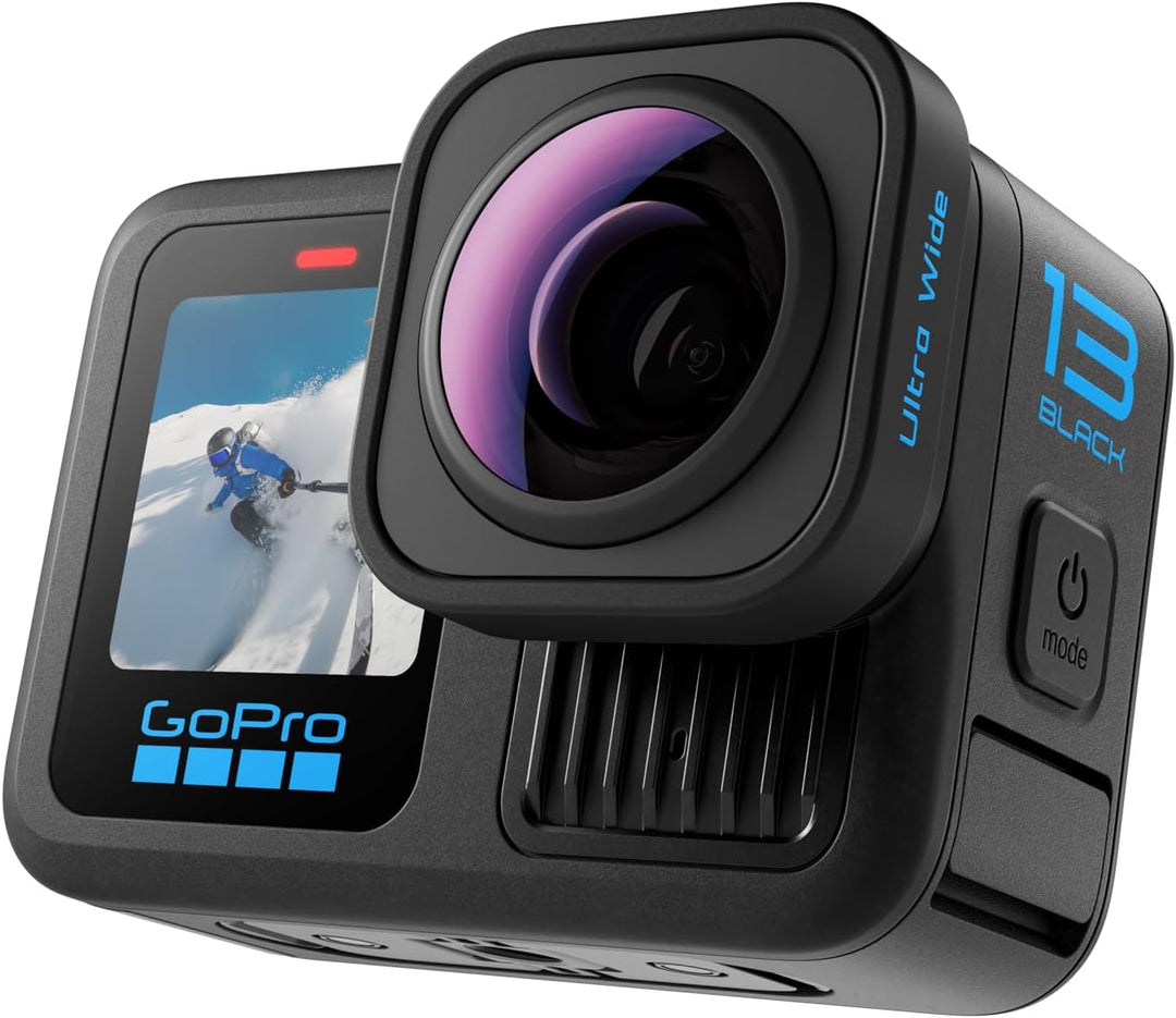 GoPro | HERO13 Ultra Wide Edition Waterproof Action Camera with 5.3K60 Video, 27MP Photo, Boosted 177-degree FOV + Compatability with HB-Series Lenses - Black |