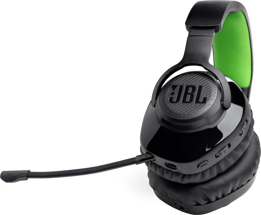 JBL | Quantum 360X 2.4 Ghz Wireless Over-ear Gaming Headset for Xbox - Black / Green | JBLQTUM360XBLKAM