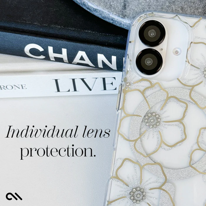 Case-Mate | Aluminum Ring Glass Lens Protector iPhone 16 / 16 Plus - Black | 15-13284