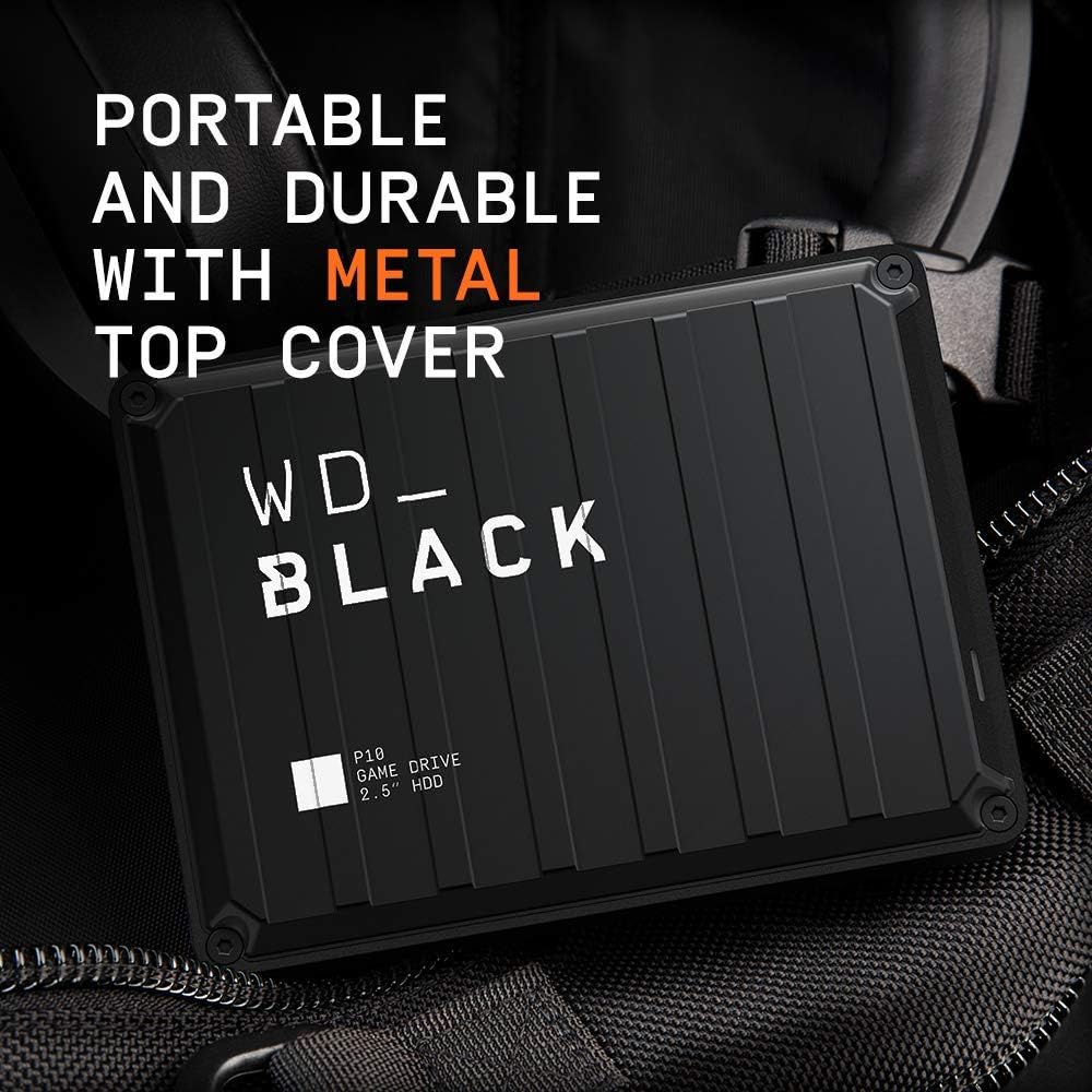 Western Digital | Game Drive  5TB P10 Compatible with PS4, Xbox One, PC, & Mac - Black | WDBA3A0050BBK-WESN