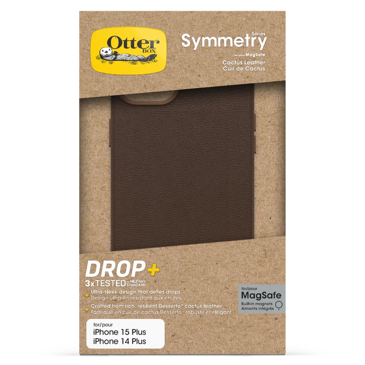 Otterbox | Symmetry Protective Cactus Leather Case for iPhone 15 Plus - Brown | 15-12624