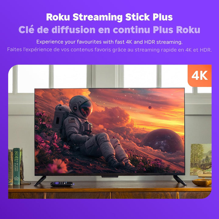 Roku | Streaming Stick Plus 4K Media Streamer with Remote | 3830CA