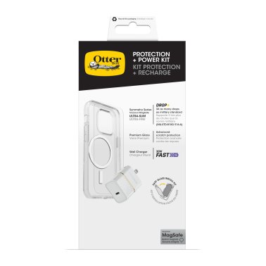 OtterBox | Symmetry w/ MagSafe iPhone 16 Pro Max Protection + Power Kit Bundle - Clear | 78-81434