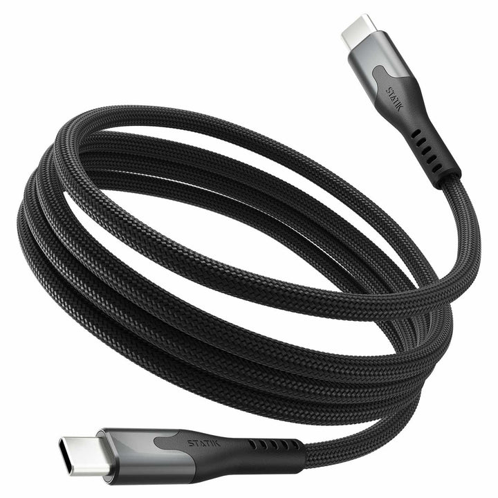 Blu Element | SelfCoil Magnetic Cable USB-C to USB-C 6ft 100W - Black | BEMGC2C6FTB