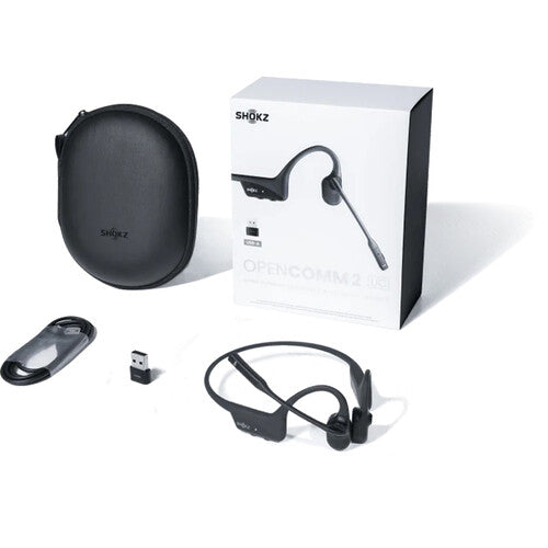 Shokz | OpenComm2 Bone Conduction Wireless Open-Ear Headset |  C110-AN-BK-US