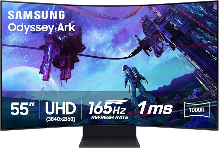 Samsung | Odyssey Arc 55" 4K Ultra HD 165Hz 1ms GTG Curved VA LCD FreeSync Gaming Monitor - Black LS55CG970NNXGO