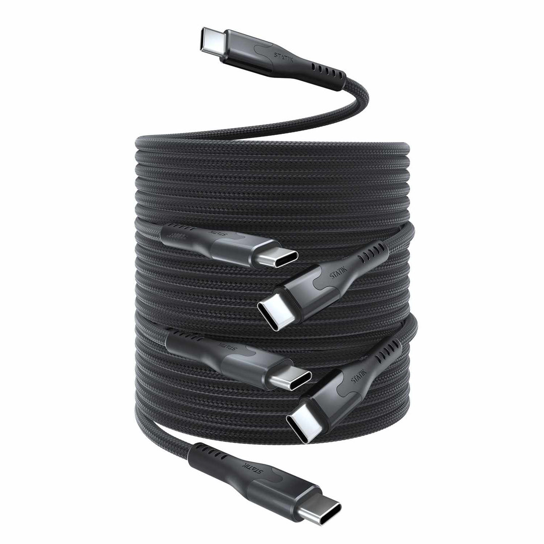 Blu Element | SelfCoil Magnetic Cable USB-C to USB-C 6ft 100W - Black | BEMGC2C6FTB