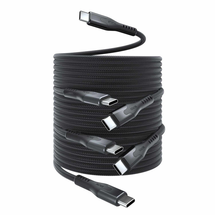 Blu Element | SelfCoil Magnetic Cable USB-C to USB-C 6ft 100W - Black | BEMGC2C6FTB