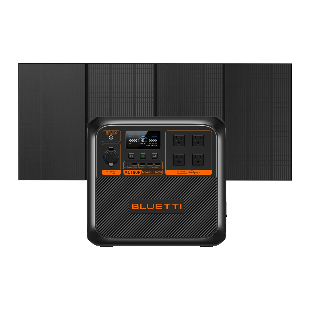 Bluetti | Solar Portable Power Station 1,800W 1,440Wh | AC180P