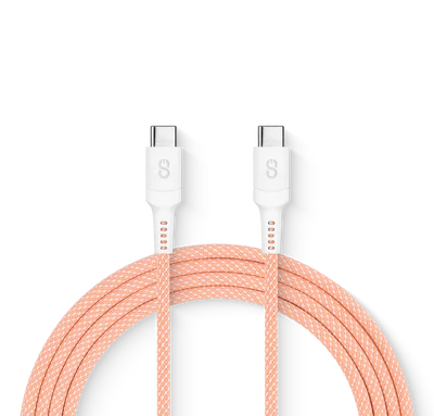LOGiiX | Vibrance Braid USB-C to USB-C 4ft/1.2m - Blush | LGX-13830
