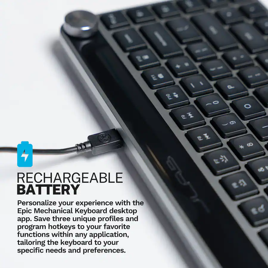 JLAB | Epic Mini Bluetooth Keyboard - Black | IFCKEPICMINIKEYRBLK4