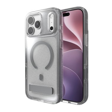 ZAGG | Graphene Milan Snap iPhone 18 Pro Max/17 Pro Max Kickstand Case - Glitter Silver |